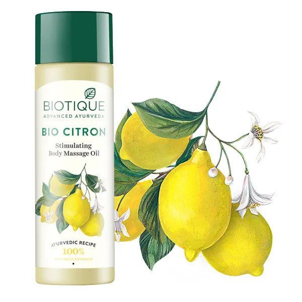 Biotique Bio Citron Stimulating Body Massage Oil (200ml) - Niram