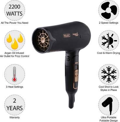 Wahl Professional Argan Care Hair Dryer WCHD8-1324 - Niram Global Private Limited