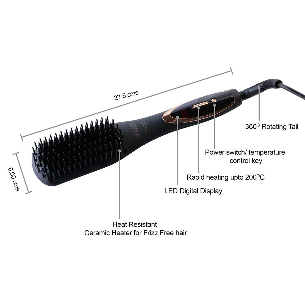 Wahl Argan Care Smart Brush - Black - Niram Global Private Limited