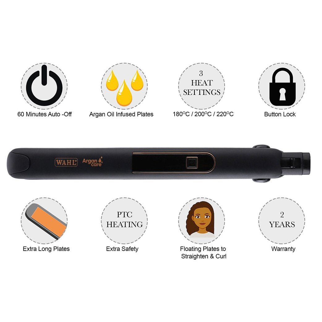 Wahl Argan Care Straight & Curl - Black - Niram Global Private Limited