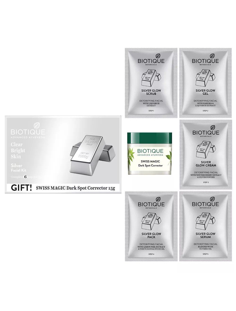 Biotique Silver Facial Kit (65gm) - Niram