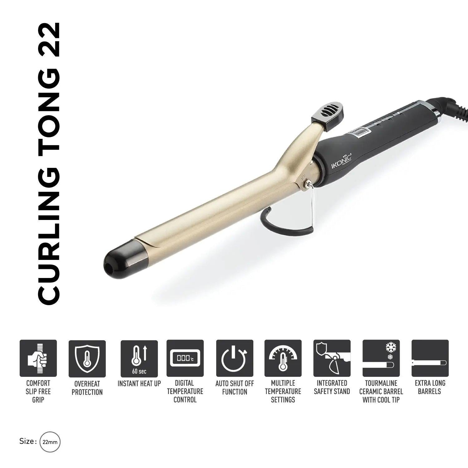 Ikonic Professional Curling Tong 22mm CT-22 - Niram