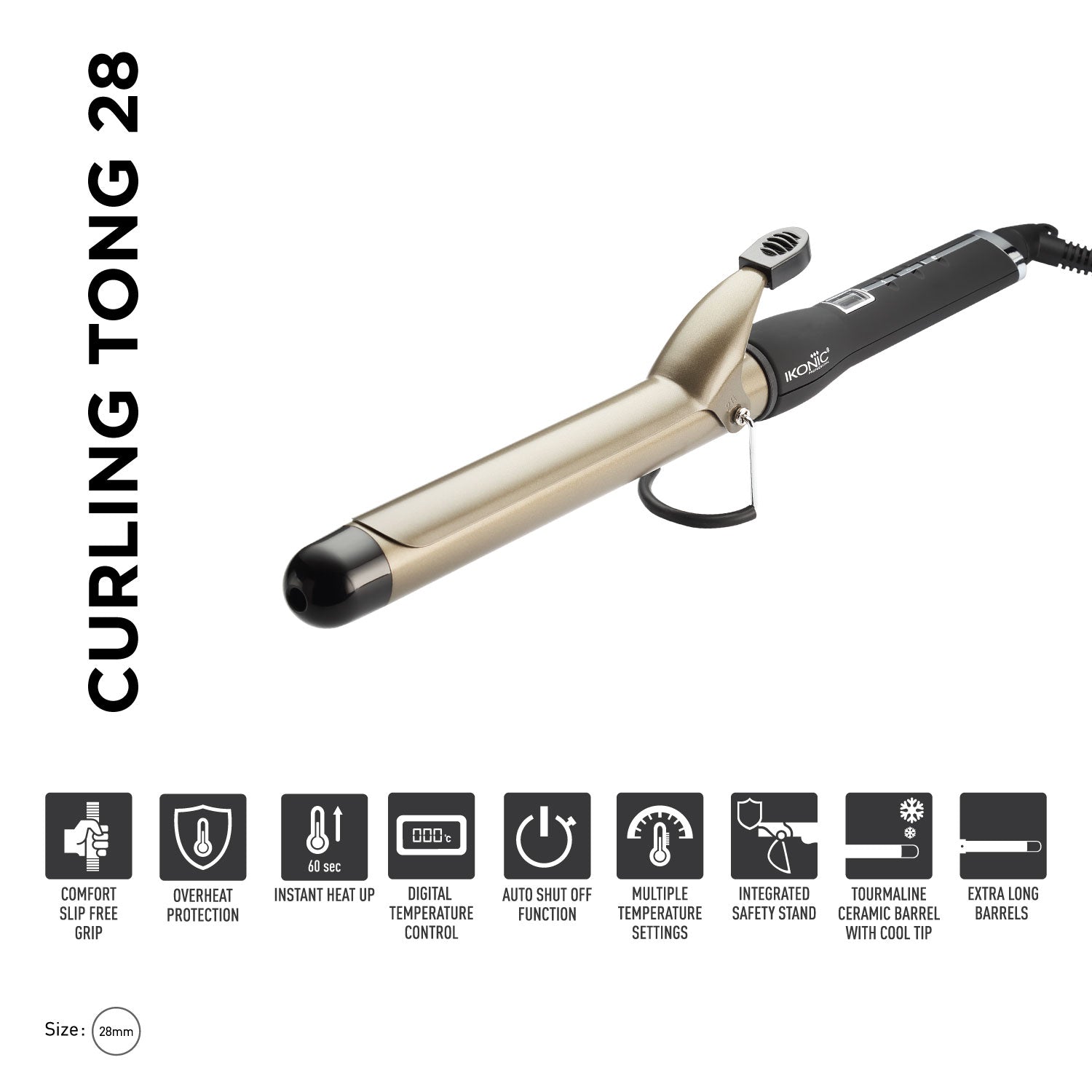 Ikonic Professional Curling Tong 28mm CT-28 - Niram