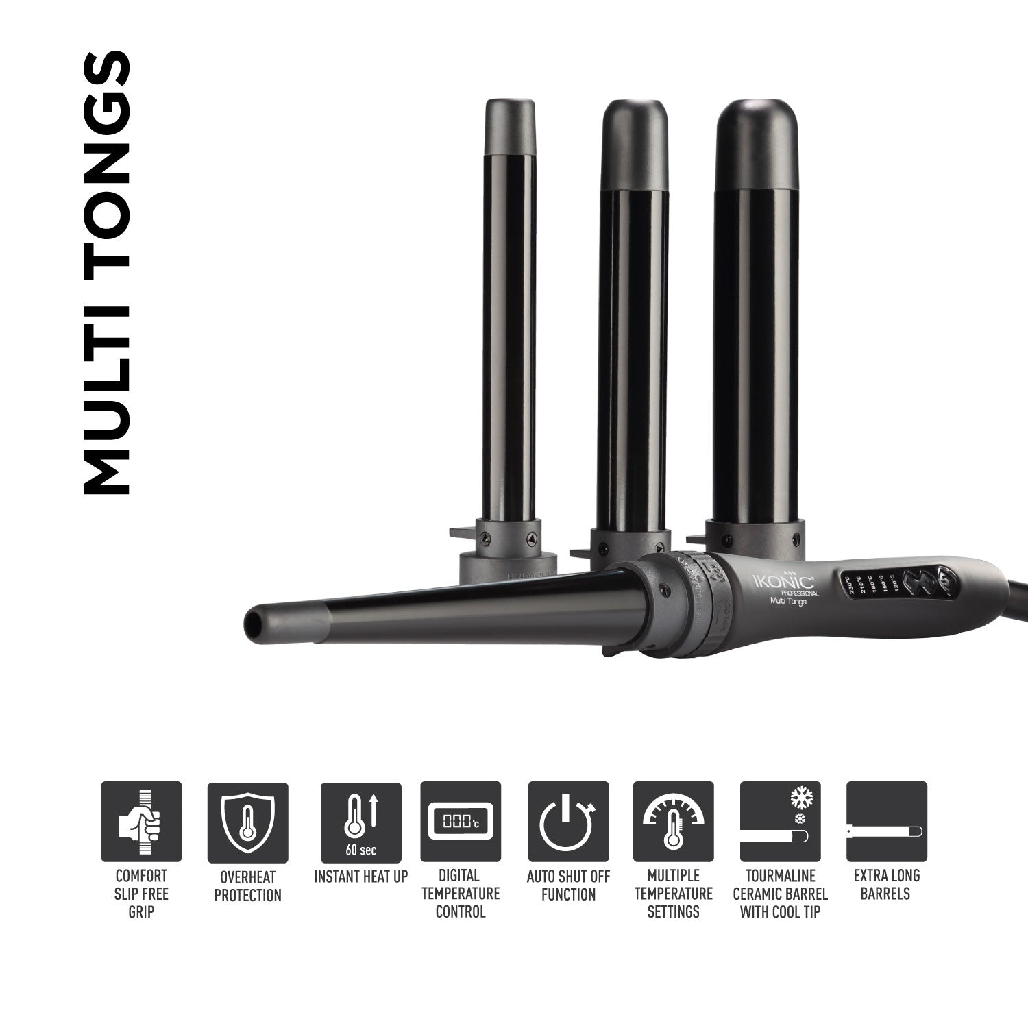 Ikonic Professional Multi Tongs Curler MT - Niram