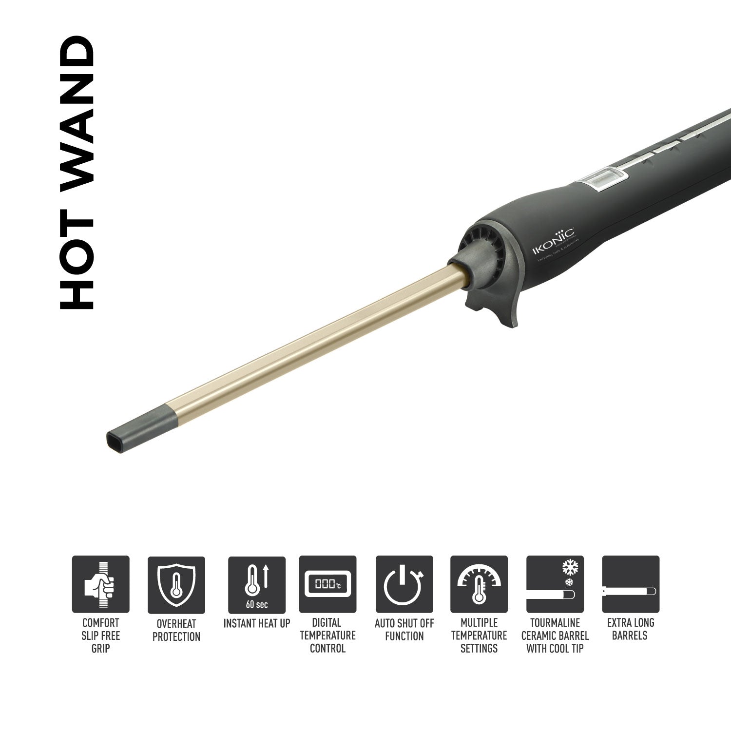 Ikonic Professional Hot Wand Curler - Niram