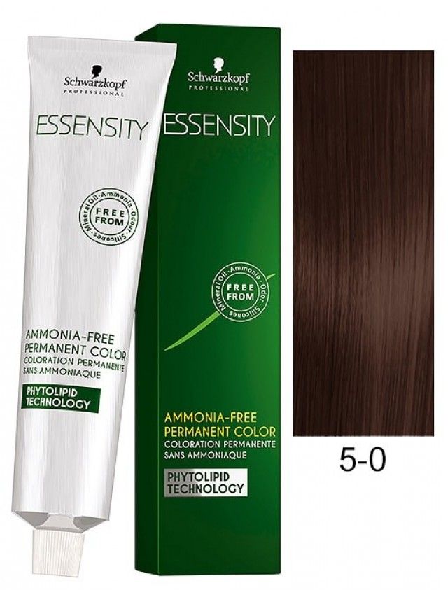 Schwarzkopf Professional Essensity Ammonia Free Permanent Color (5-0 Light Brown) - Niram