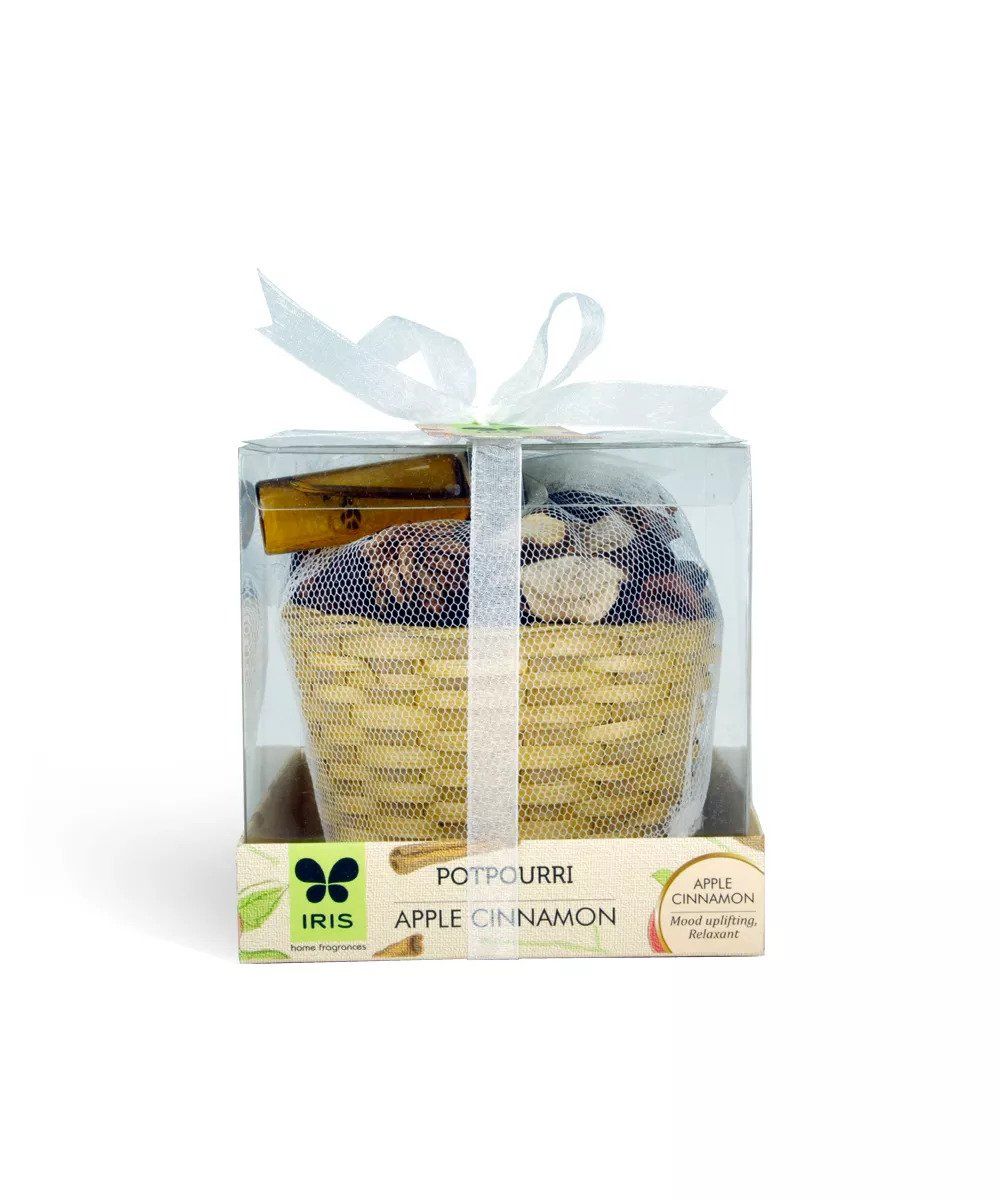 Iris Potpourri with Cane Basket - Apple Cinnamon - Niram