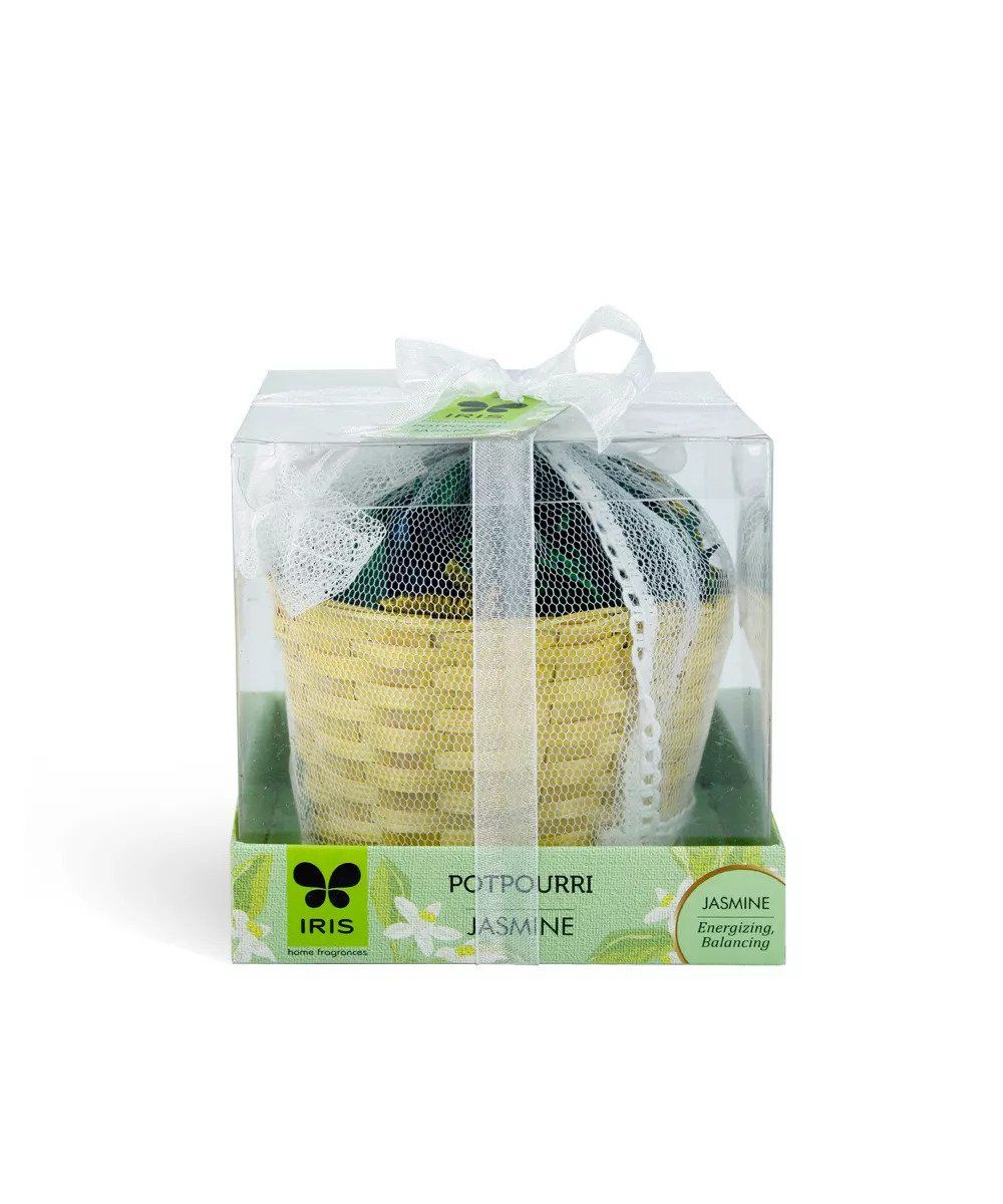 Iris Potpourri with Cane Basket - Jasmine - Niram