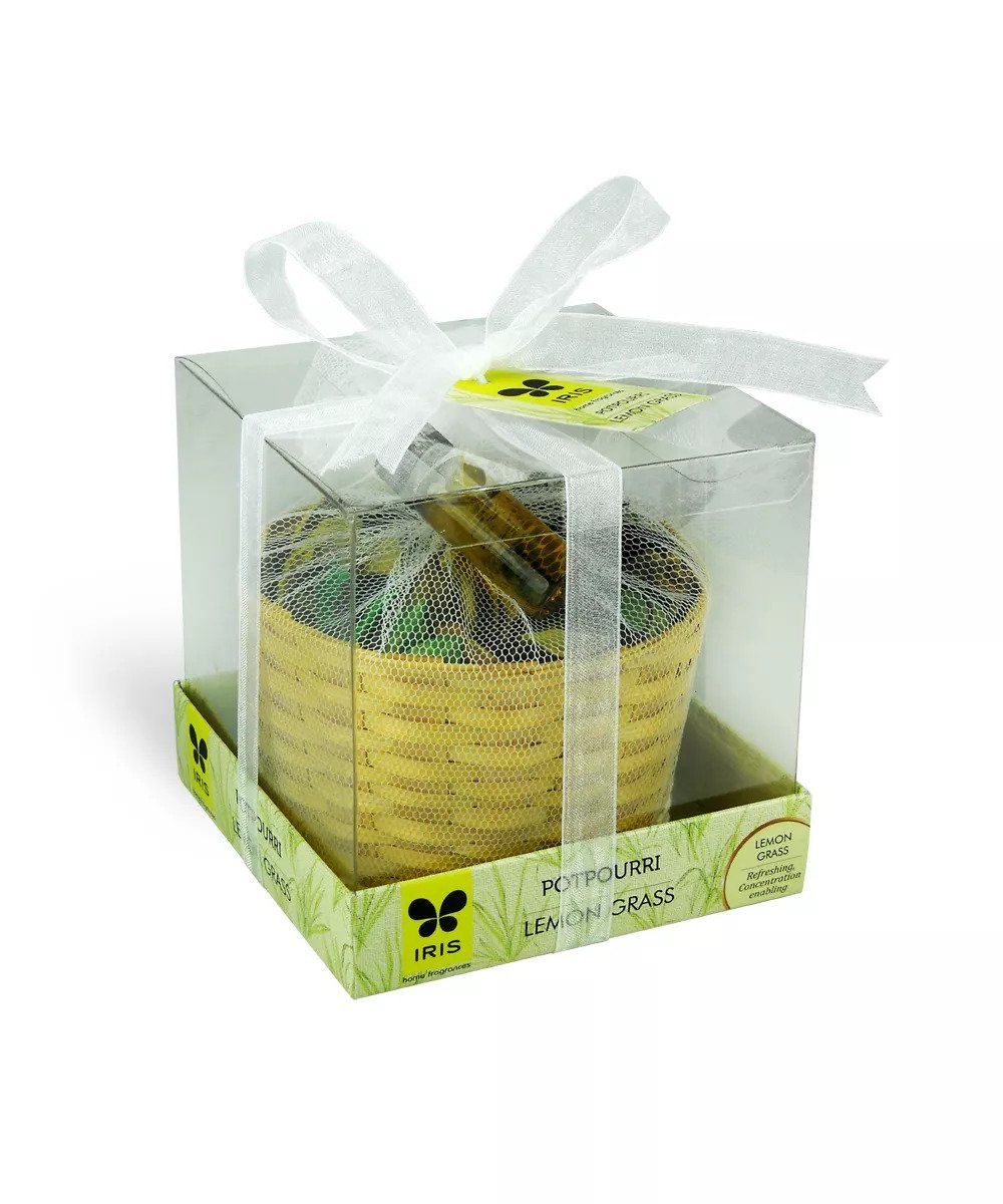 Iris Potpourri with Cane Basket - Lemon Grass - Niram