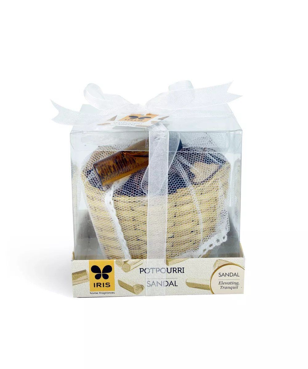 Iris Potpourri with Cane Basket - Sandal - Niram