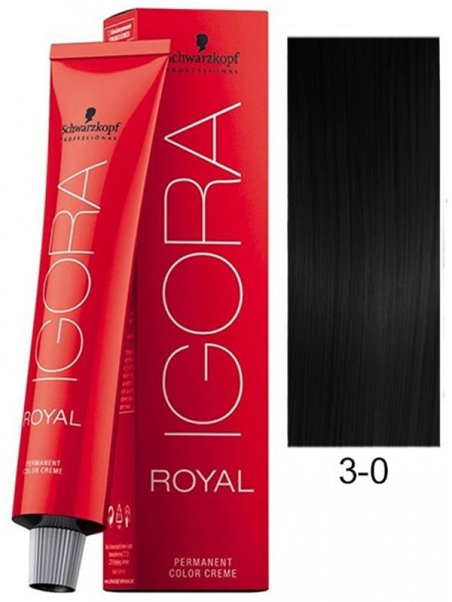 Schwarzkopf Professional Igora Royal Permanent Color Creme (3-0 Dark Brown) - Niram