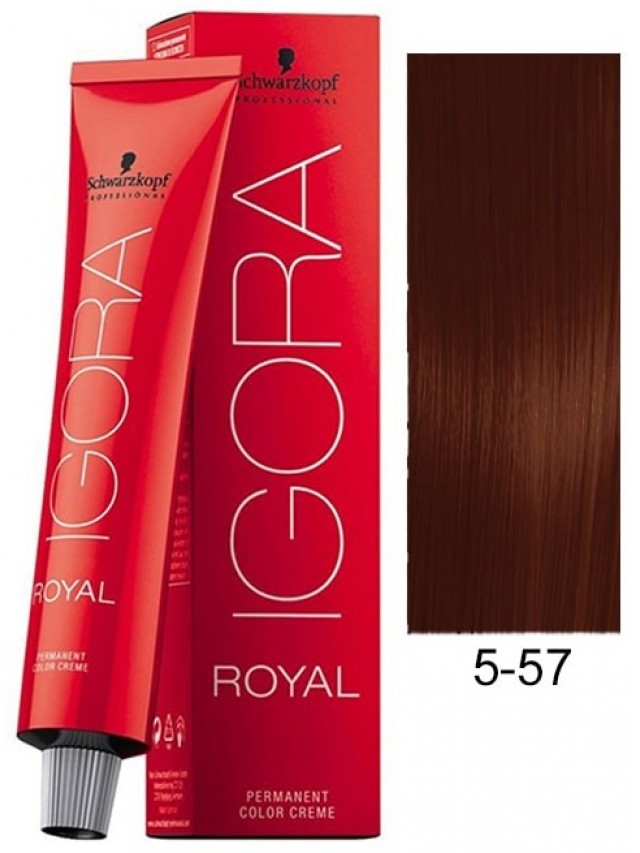 Schwarzkopf Professional Igora Royal Permanent Color Creme (5-57 Light Brown Gold Copper) - Niram