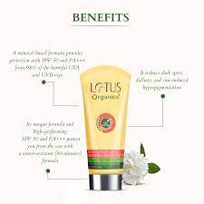 lotus organics + sheer brightening mineral suncreen spf 50 UVA ++++