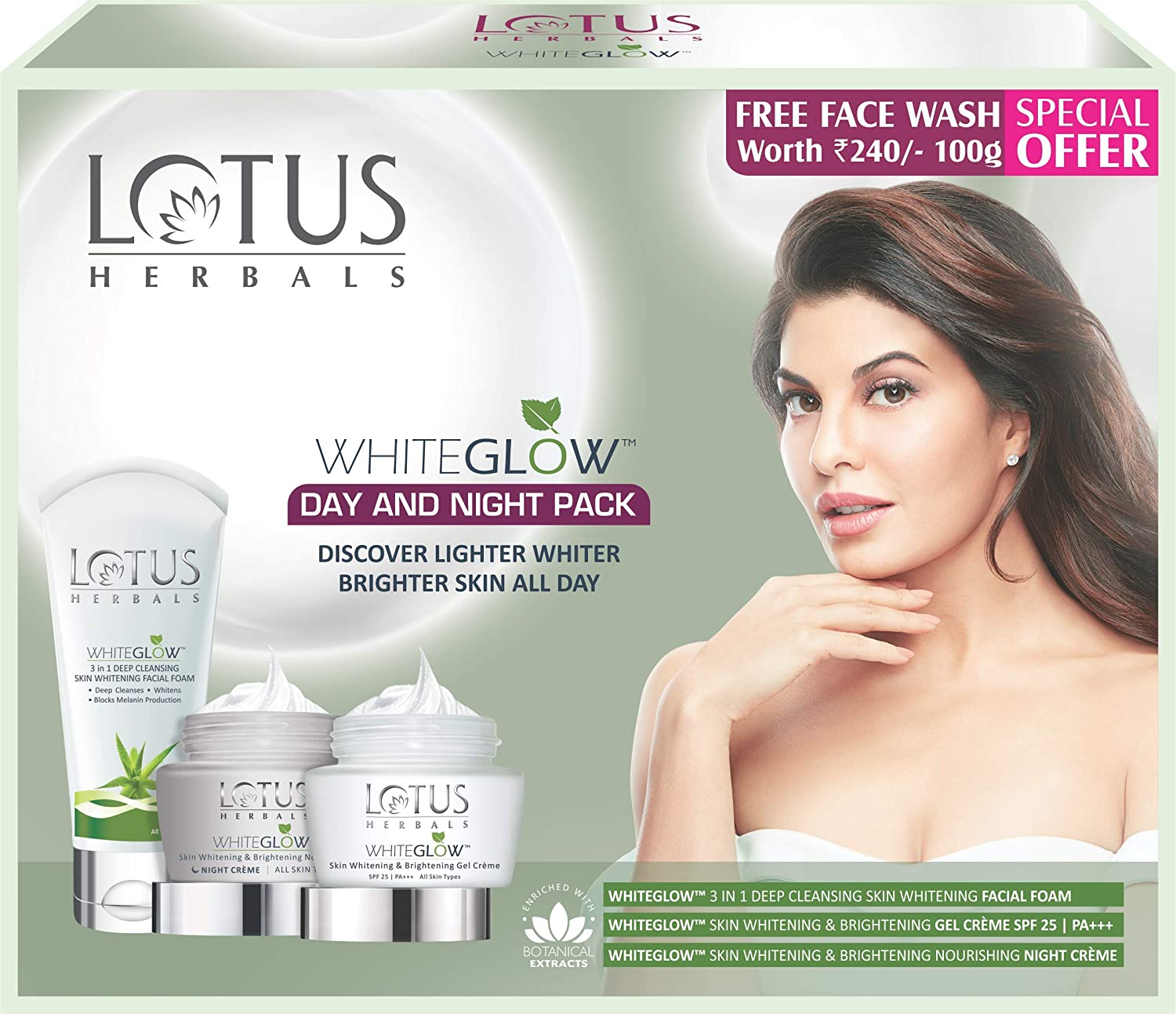 Lotus Herbals WHITEGLOW Day and Night Pack Kit (220gm) - Niram Global Private Limited