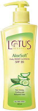 Lotus Herbals AloeSoft Daily Body Lotion SPF 20 (250ml) - Niram Global Private Limited