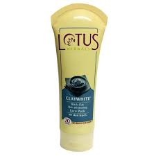 Lotus Herbals CLAYWHITE Black Clay Skin Whitening Face Pack (120gm) - Niram Global Private Limited