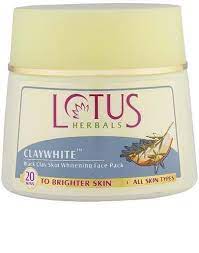 Lotus Herbals CLAYWHITE Black Clay Skin Whitening Face Pack (350gm) - Niram Global Private Limited