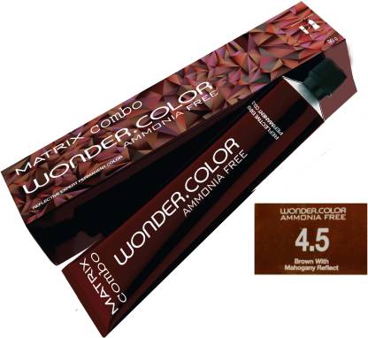 MATRIX WONDER COLOUR 4.5 BROWN WITH MAHOGANY REFLECT