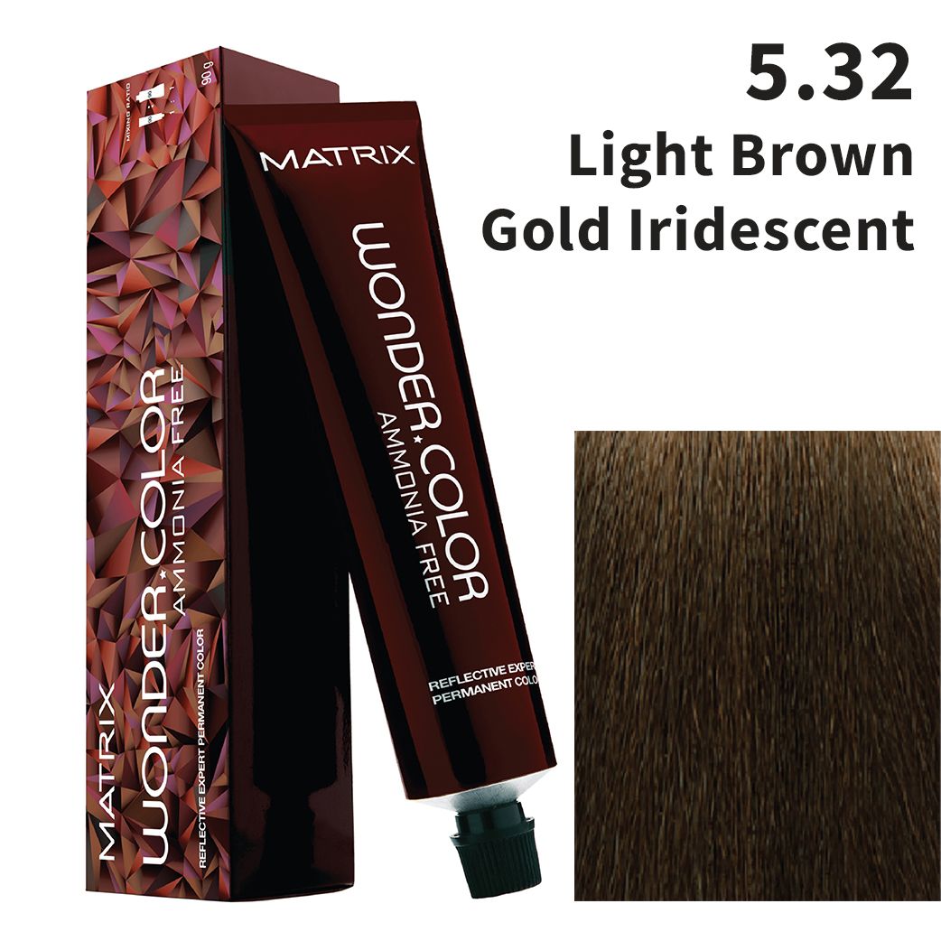 MATRIX WONDER COLOUR 5.32 LIHGT BROWN WITH GOLD IRIDESCENT