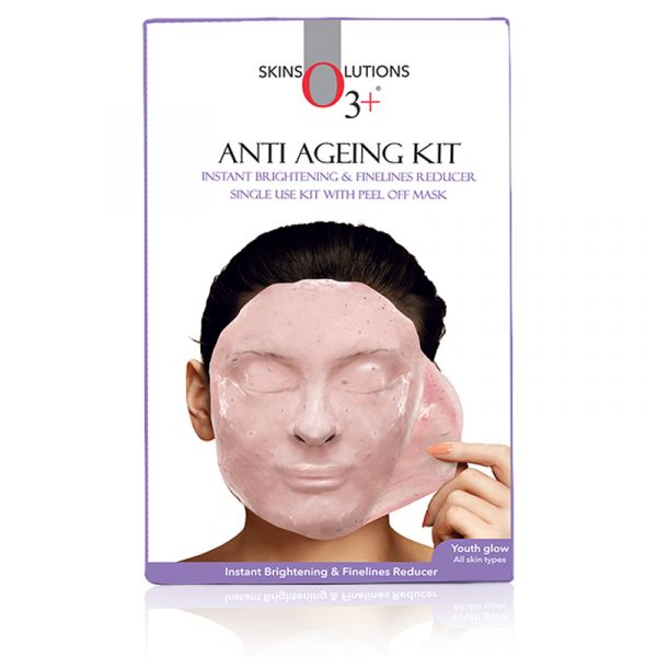 O3+ SKIN SOLUTIONS ANTI AGENING KIT -INSTANT BRIGHTENING & FINELINES REDUCER 40G+5ML