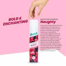 BATISTE DRY SHAMPOO NAUGHTY ENHANCING MUSK REFRESHES HAIR WITHOUT DRYING OUT 200ML