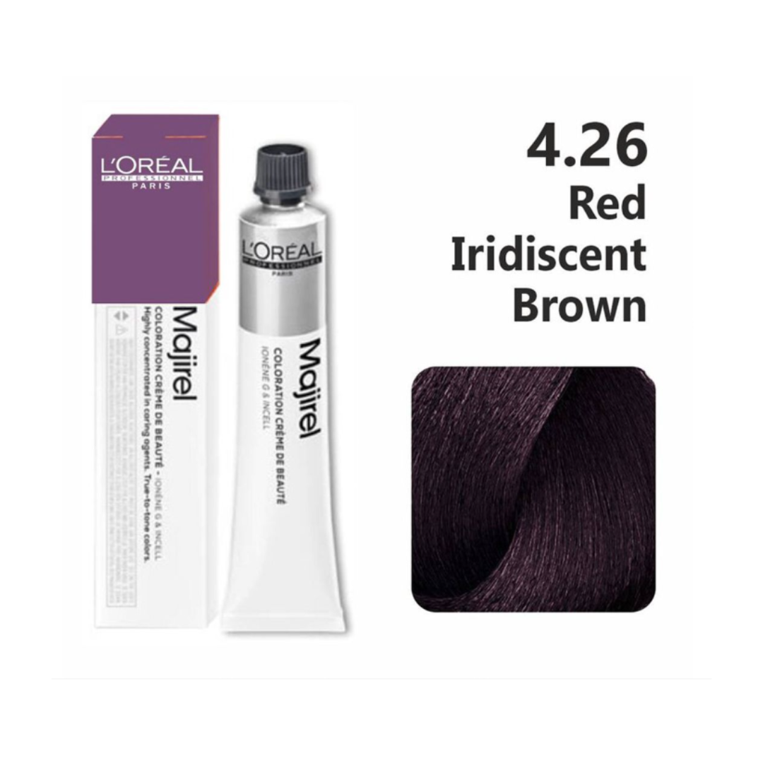 LβOreal Professional Majirel Hair Color 50G 4.26 Red Iridescent Brown - Niram Global Private Limited