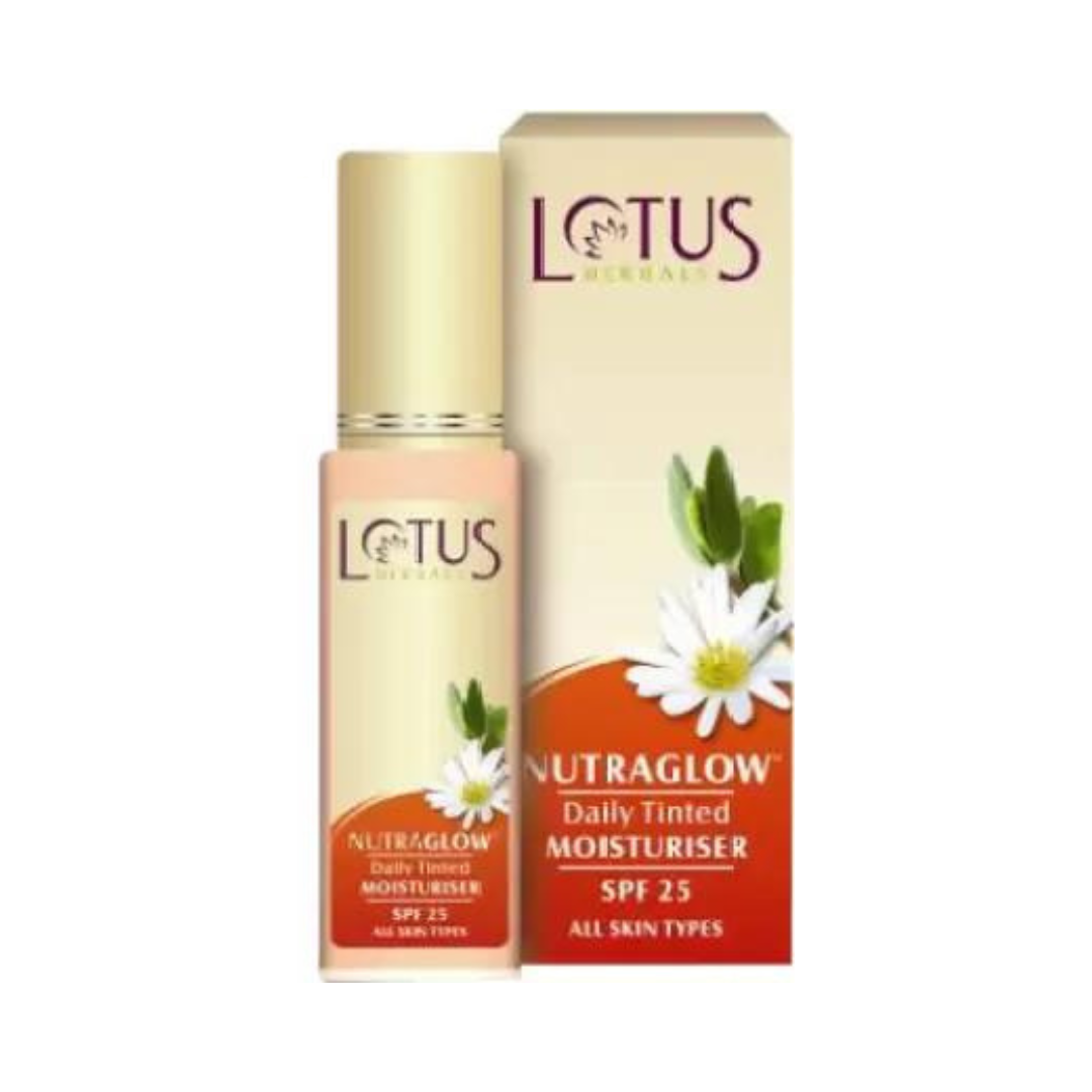 Lotus Herbals Make-up NUTRAGLOW Daily Tinted Face Moisturiser - HAZELNUT STAR (50ml) - Niram Global Private Limited