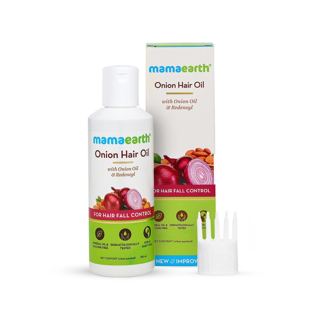 Mamaearth Onion Hair Oil for Hair Growth & Hair Fall Control with Redensyl 150ml - Niram Global Private Limited