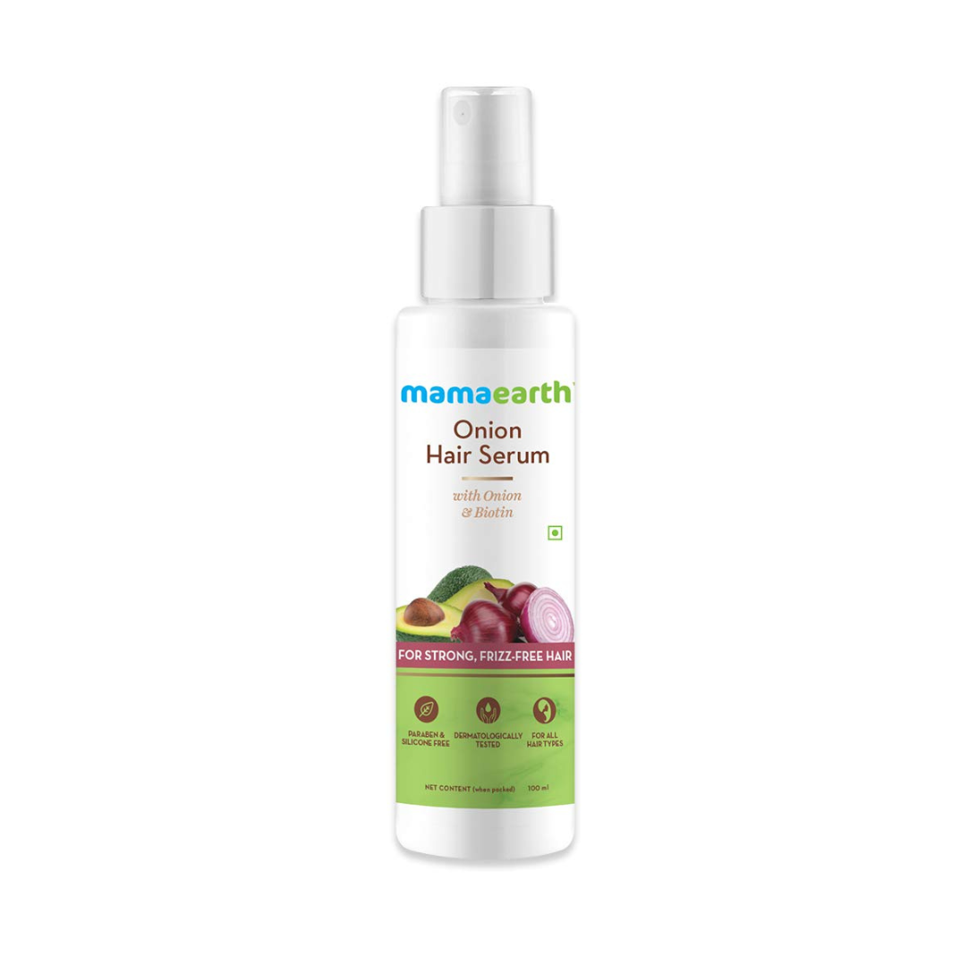 Mamaearth Onion Hair Serum For Silky & Smooth Hair, Tames Frizzy Hair, with Onion & Biotin for Strong, Tangle Free & Frizz-Free Hair - 100 ml - Niram Global Private Limited