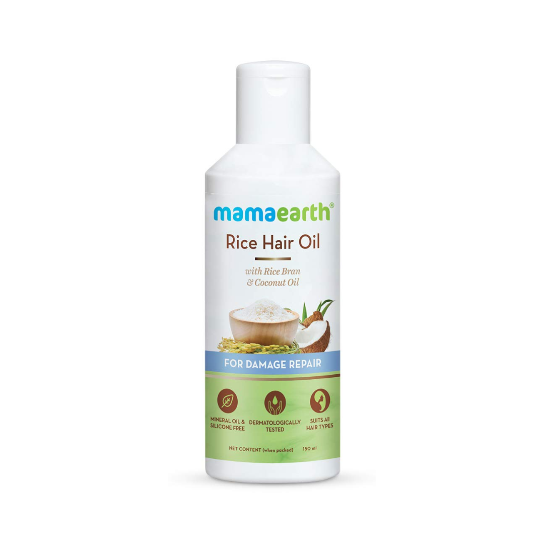Mamaearth Rice Hair Oil with Rice Bran & Coconut Oil For Damaged, Dry and Frizzy Hair β 150ml - Niram Global Private Limited