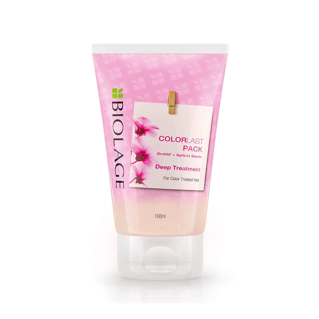 Matrix Biolage colorlast pack orchid+apricot seeds, deep treatment, for all color treated hair 100ml - Niram Global Private Limited