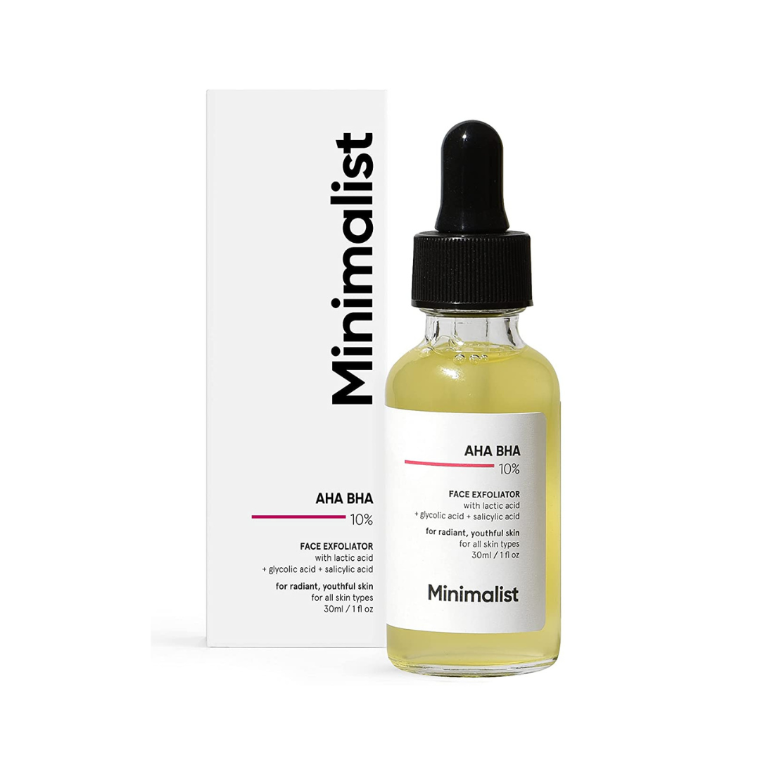 Minimalist 10% AHA BHA Exfoliating Serum For Beginners, AHAs (Lactic Acid & Glycolic Acid) & BHA (Salicylic Acid) Serum - Niram Global Private Limited