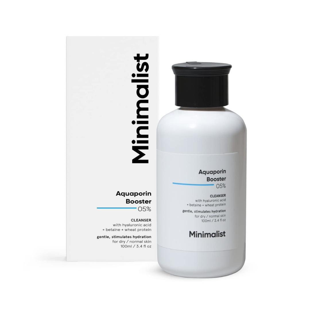 Minimalist 5% Aquaporin Booster Cleanser For Dry Skin with Hyaluronic Acid, Hydrating, Sulphate Free, Non- drying, Face Wash For Women & Men (100 ml) - Niram Global Private Limited
