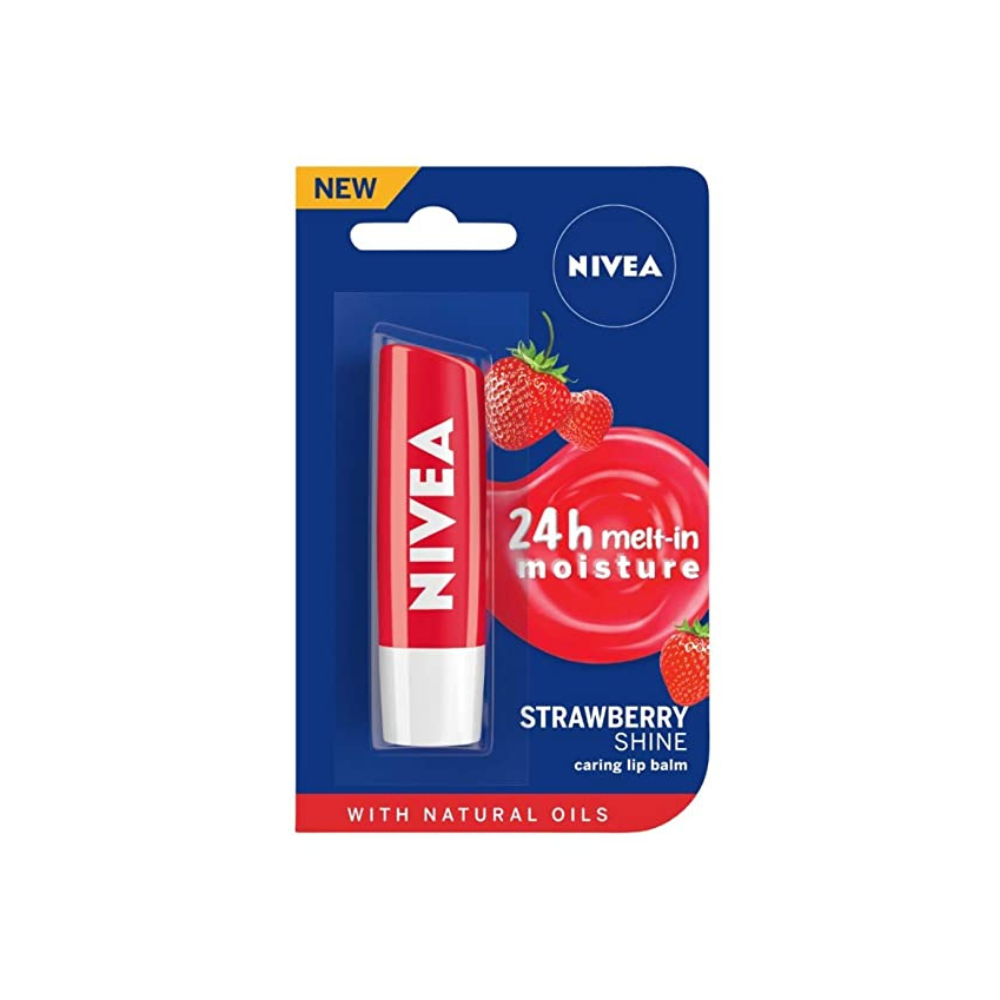 Nivea Strawberry Shine Lip Balm (4.8gm) - Niram Global Private Limited