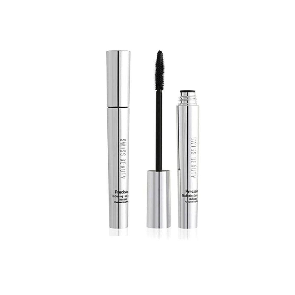 Swiss Beauty Precision Thickening Long Lash Deep Black Mascara - 10mL - Niram Global Private Limited