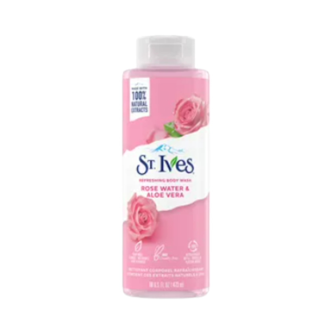 ST.IVES REFRESHING ROSE WATER & ALOE VERA BODY WASH (473 ml) - Niram Global Private Limited