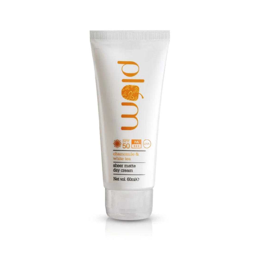 Plum Chamomile & White Tea Sheer Matte Day Cream SPF50 | PA+++ (60ml)