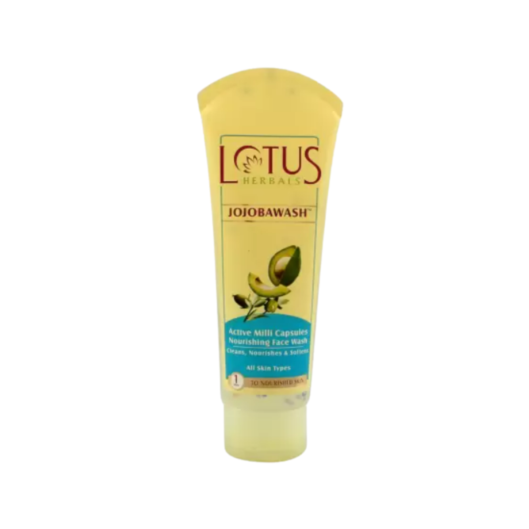 Lotus Herbals JOJOBAWASH Active Milli Capsules Nourishing Face Wash (80gm) - Niram Global Private Limited