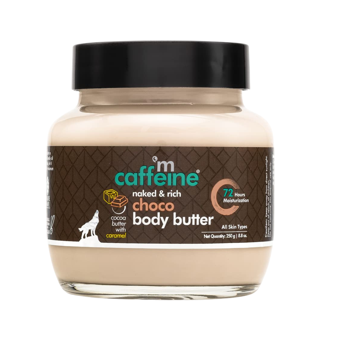 M CAFFEINE CHOCO BODY BUTTER 72 HRS MOISTURISATION, Body Butter Lotion Cream for Women & Men 250G - Niram Global Private Limited