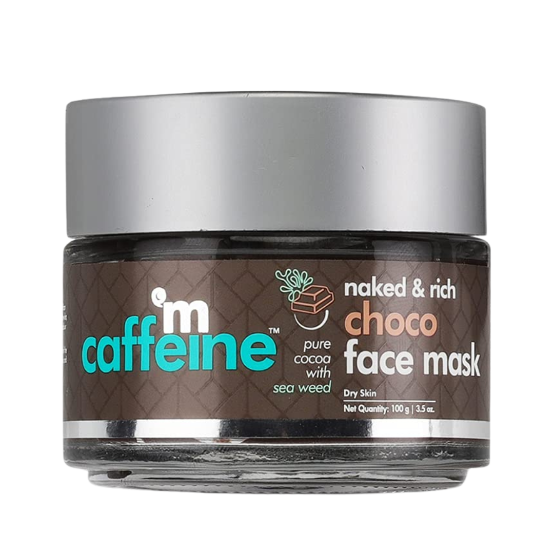 M CAFFEINE CHOCO FACE MASK, Clay Face Pack with Aloe Vera & Cocoa for Smooth & Nourished Skin 100G - Niram Global Private Limited