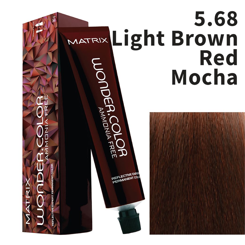 matrix wonder colour 5.68 light brown with red mocha
