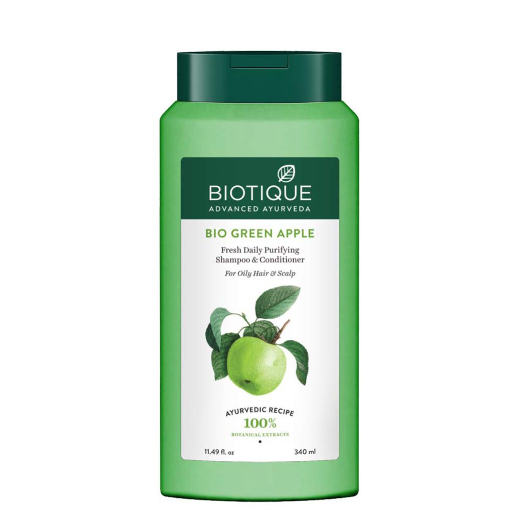 Biotique Bio Green Apple Fresh Daily Purifying Shampoo & Conditioner (340ml) - Niram