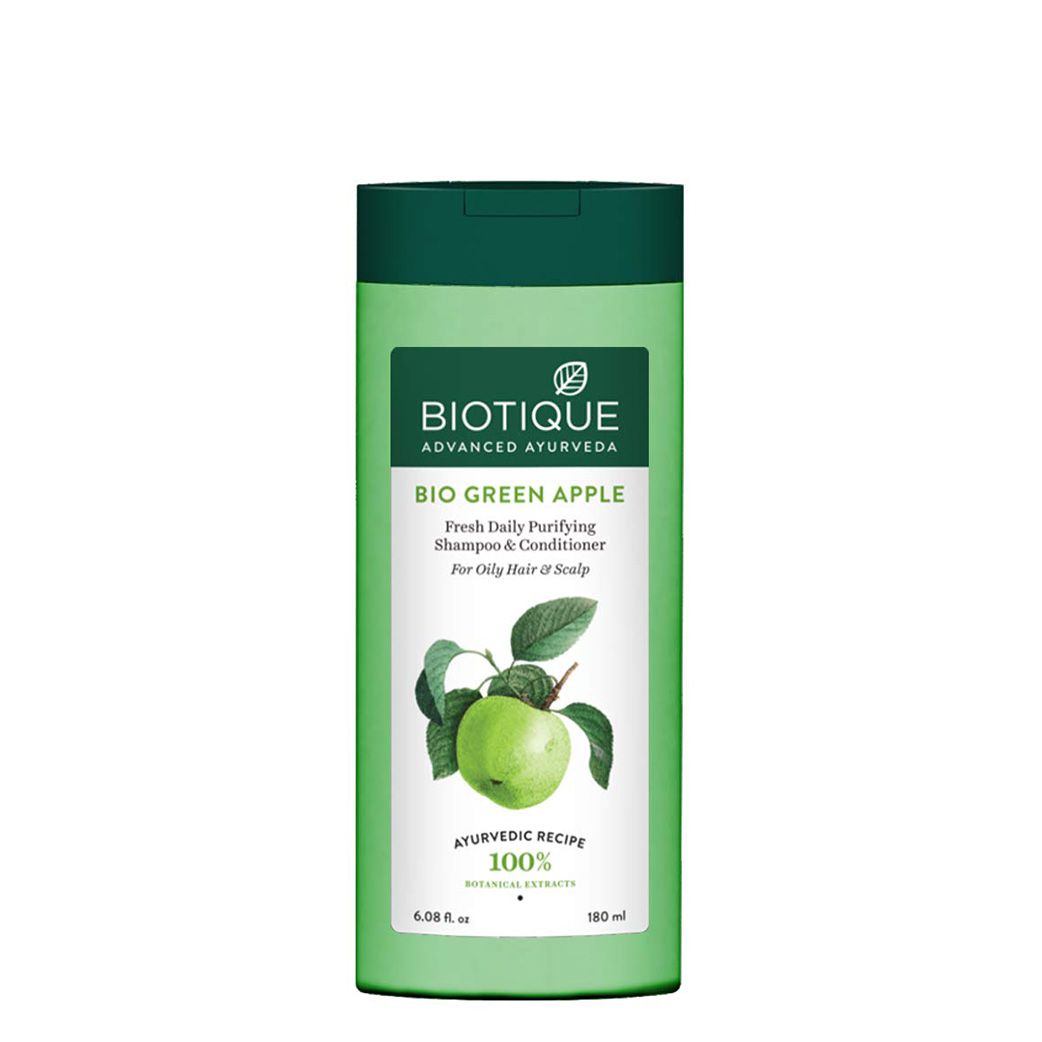 Biotique Bio Green Apple Fresh Daily Purifying Shampoo & Conditioner (180ml) - Niram