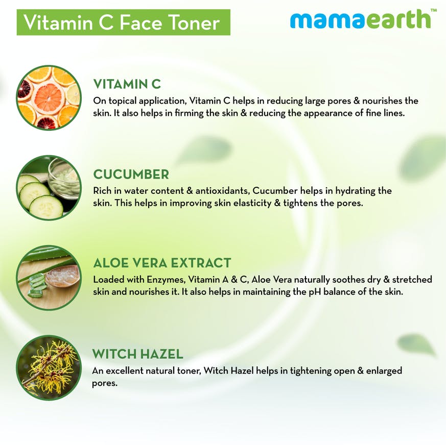 mamaearth Vitamin C Face Toner with Vitamin C & Cucumber