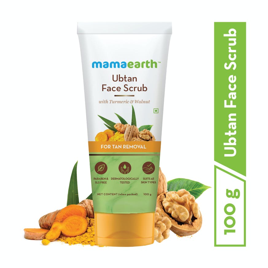 Ubtan Face Scrub with Turmeric & Walnut for Tan Removal - 100g