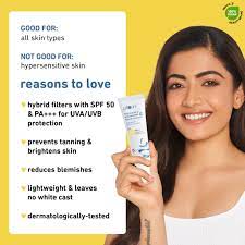 Plum rice water & niacinamide 2 % hybrid 50 PA+++ ( reduces blemishes , brighten skin ) 50g