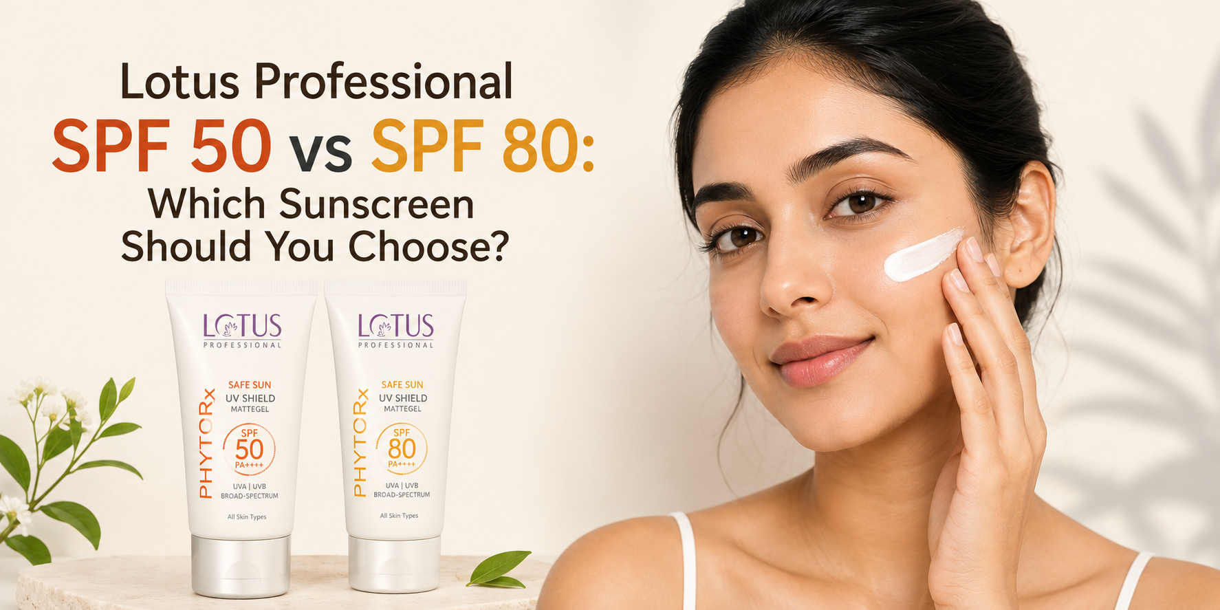 Lotus Professional SPF 50 vs SPF 80: Which Sunscreen Should You Choose?
