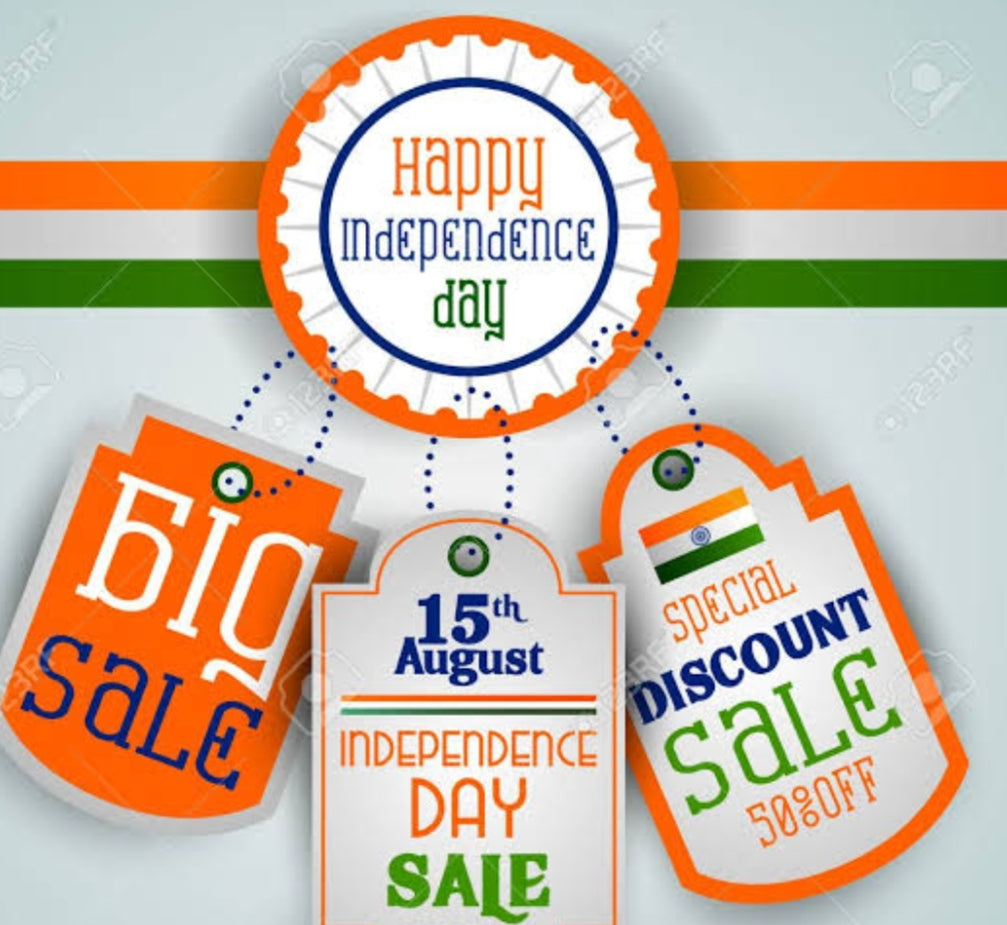 Independance day 2023 sale 5% to 50% off & get free gifts in every orders-big savings for your wallet