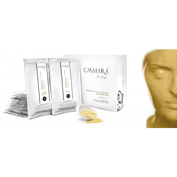 Casmara Mask for Flash Glow & Moisturizing Gold Mask 2080 (10 Gel & 10 Powder) (1 Box)