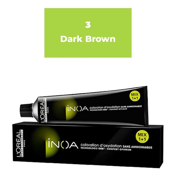 Loreal  Professionnel Inoa Hair Colour No 3 Dark Brown 60 G